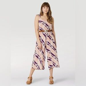 Wrangler Retro® Pink Multicolor Tie Strap Women’s Jumpsuit